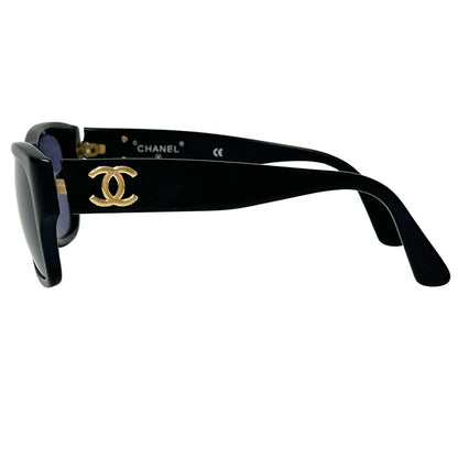 CHANEL シャネル サングラス ココマーク ブラック レディース 【中古】