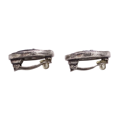 CHANEL シャネル イヤリング ブラック シルバー レディース 【中古】