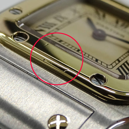 Cartier カルティエ サントスガルベ SM W20012C4 レディース 腕時計 クオーツ QZ SS YG 磨き済み【中古】