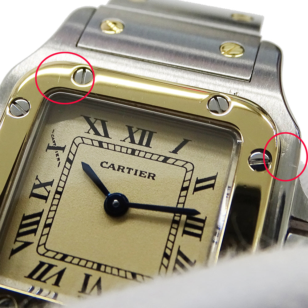 Cartier カルティエ サントスガルベ SM W20012C4 レディース 腕時計 クオーツ QZ SS YG 磨き済み【中古】