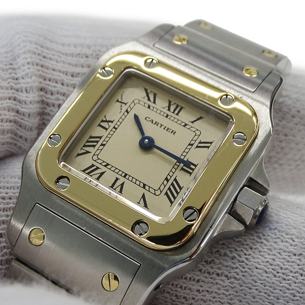 Cartier カルティエ サントスガルベ SM W20012C4 レディース 腕時計 クオーツ QZ SS YG 磨き済み【中古】