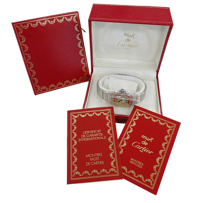Cartier カルティエ サントスガルベ SM W20012C4 レディース 腕時計 クオーツ QZ SS YG 磨き済み【中古】