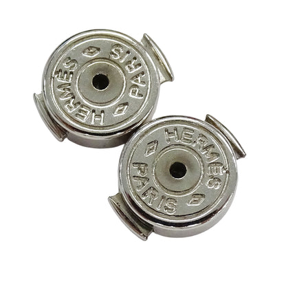 HERMES エルメス カージュドアッシュ Hキューブ ピアス グリーン シルバー レディース 【中古】