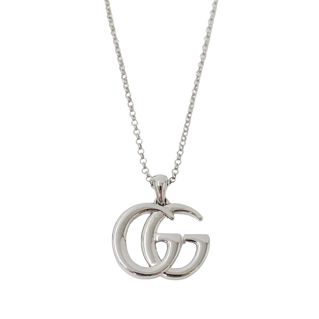 GUCCI グッチ ネックレス ダブルG メタル シルバー レディース 【中古】