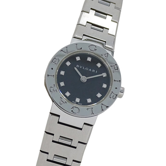 BVLGARI ブルガリ ブルガリブルガリ BB23SS レディース 腕時計 12Pダイヤモンド クオーツ QZ ステンレス 磨き済み【中古】