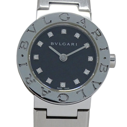 BVLGARI ブルガリ ブルガリブルガリ BB23SS レディース 腕時計 12Pダイヤモンド クオーツ QZ ステンレス 磨き済み【中古】