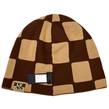 LOUIS VUITTON ルイ・ヴィトン ビーニー・LVフィットフレンドシップ ニットキャップ ダミエ ブラウン M5227A コットン レディース メンズ 【中古】