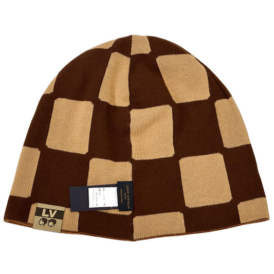 LOUIS VUITTON ルイ・ヴィトン ビーニー・LVフィットフレンドシップ ニットキャップ ダミエ ブラウン M5227A コットン レディース メンズ 【中古】