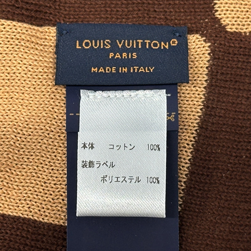 LOUIS VUITTON ルイ・ヴィトン ビーニー・LVフィットフレンドシップ ニットキャップ ダミエ ブラウン M5227A コットン レディース メンズ 【中古】