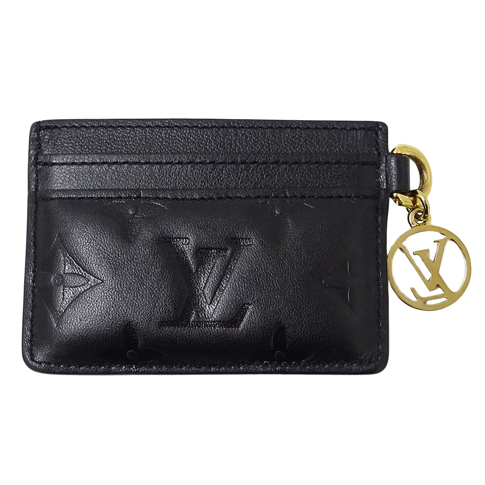 LOUIS VUITTON ルイ・ヴィトン ポルトカルト クッサン カードケース モノグラム ノワール M82748 レディース 【中古】