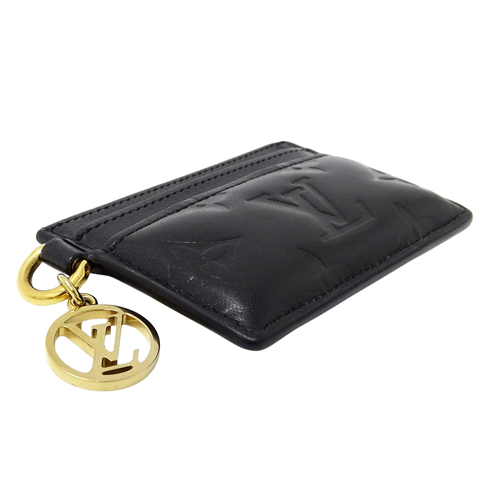 LOUIS VUITTON ルイ・ヴィトン ポルトカルト クッサン カードケース モノグラム ノワール M82748 レディース 【中古】