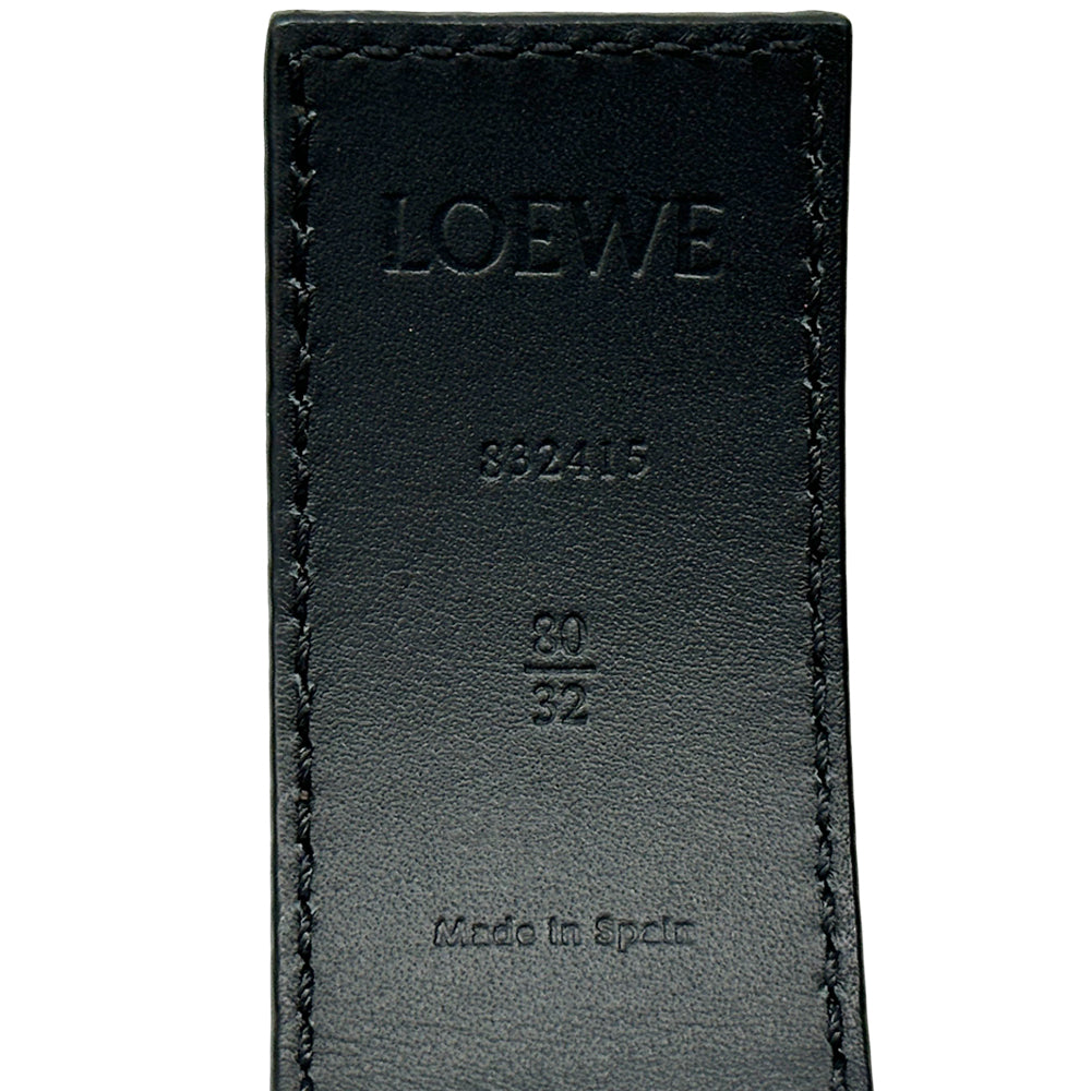 LOEWE ロエベ ベルト アナグラム ブラウン ブラック レザー リバーシブル レディース メンズ 【中古】