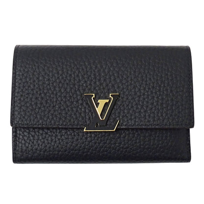 LOUIS VUITTON ルイ・ヴィトン ポルトフォイユ カプシーヌ コンパクト 二つ折り財布 ノワール ホットピンク M62157 レディース 【中古】