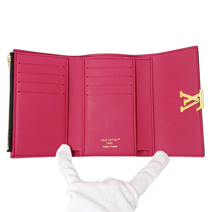 LOUIS VUITTON ルイ・ヴィトン ポルトフォイユ カプシーヌ コンパクト 二つ折り財布 ノワール ホットピンク M62157 レディース 【中古】