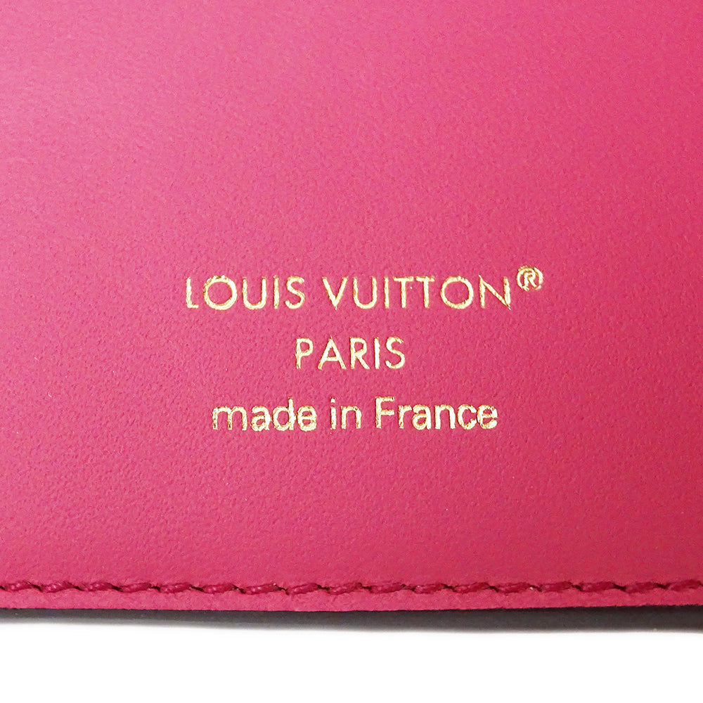 LOUIS VUITTON ルイ・ヴィトン ポルトフォイユ カプシーヌ コンパクト 二つ折り財布 ノワール ホットピンク M62157 レディース 【中古】