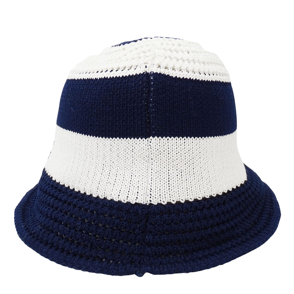 Dior ディオール D-Tulipe クロシュハット ハット ネイビー ホワイト 31CDE985I131 Mサイズ コットン レディース 【中古】