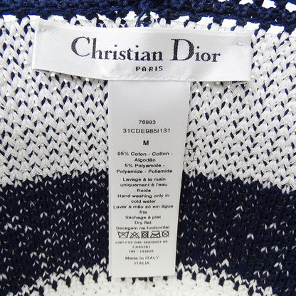 Dior ディオール D-Tulipe クロシュハット ハット ネイビー ホワイト 31CDE985I131 Mサイズ コットン レディース 【中古】