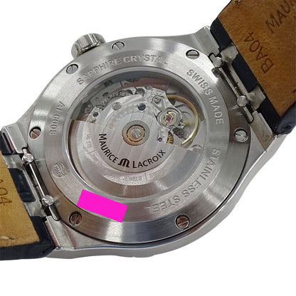 Maurice Lacroix モーリスラクロア アイコン AI6008 メンズ 腕時計 デイト 自動巻き SS レザー 磨き済み【中古】