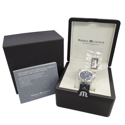 Maurice Lacroix モーリスラクロア アイコン AI6008 メンズ 腕時計 デイト 自動巻き SS レザー 磨き済み【中古】