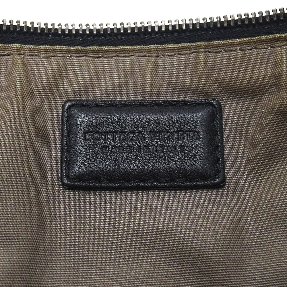 BOTTEGAVENETA ボッテガ・ヴェネタ クラッチ・セカンドバッグ イントレチャート ブラック レッド レザー レディース メンズ 【中古】