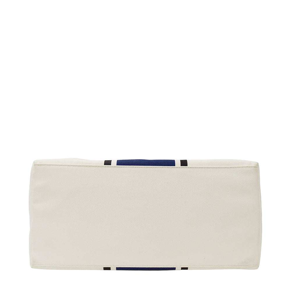 BOTTEGAVENETA ボッテガ・ヴェネタ 2wayバッグ アイボリー ブルー キャンバス レディース メンズ 【中古】