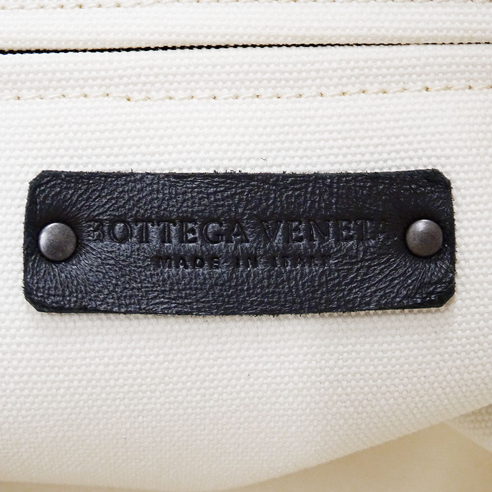 BOTTEGAVENETA ボッテガ・ヴェネタ 2wayバッグ アイボリー ブルー キャンバス レディース メンズ 【中古】