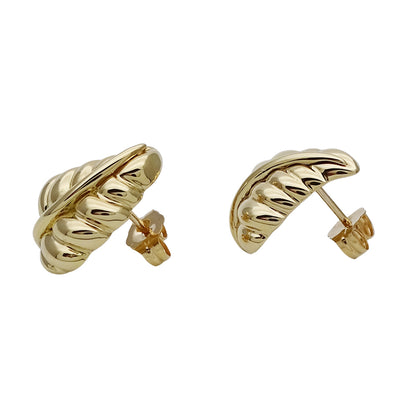 TIFFANY&Co. ティファニー リーフ ピアス 750YG イエローゴールド 両耳用 レディース 【中古】