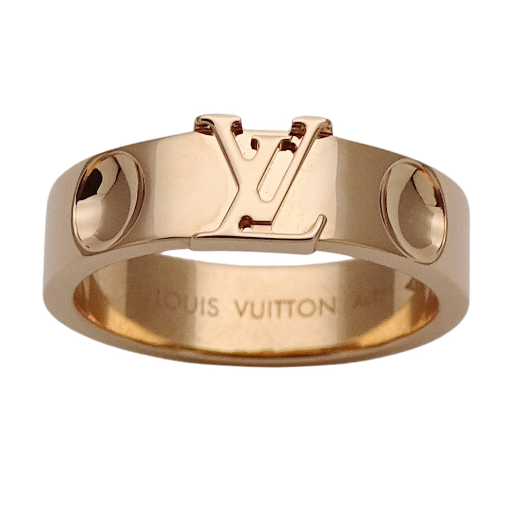 LOUIS VUITTON ルイ・ヴィトン アンプラント LV リング 指輪 750PG ピンクゴールド #51 約11号 レディース Q9K98A 【中古】