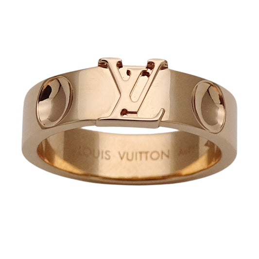 LOUIS VUITTON ルイ・ヴィトン アンプラント LV リング 指輪 750PG ピンクゴールド #51 約11号 レディース Q9K98A 【中古】