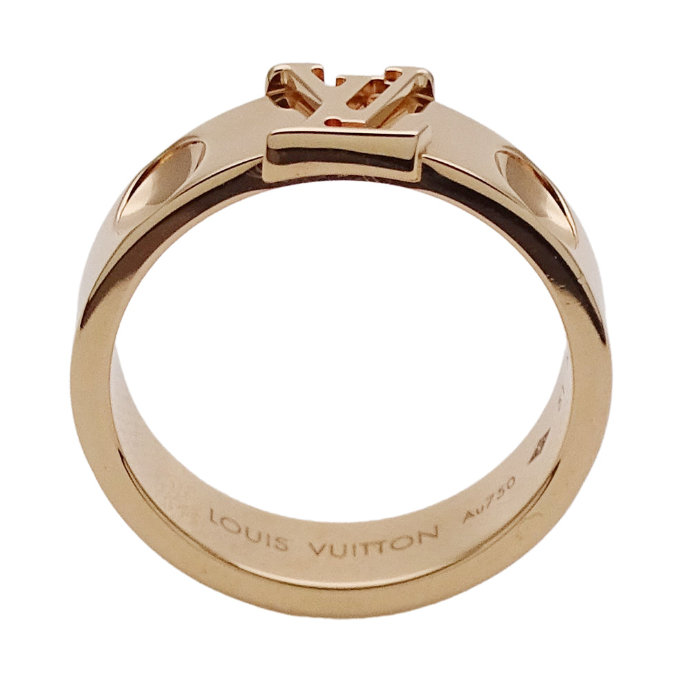 LOUIS VUITTON ルイ・ヴィトン アンプラント LV リング 指輪 750PG ピンクゴールド #51 約11号 レディース Q9K98A 【中古】