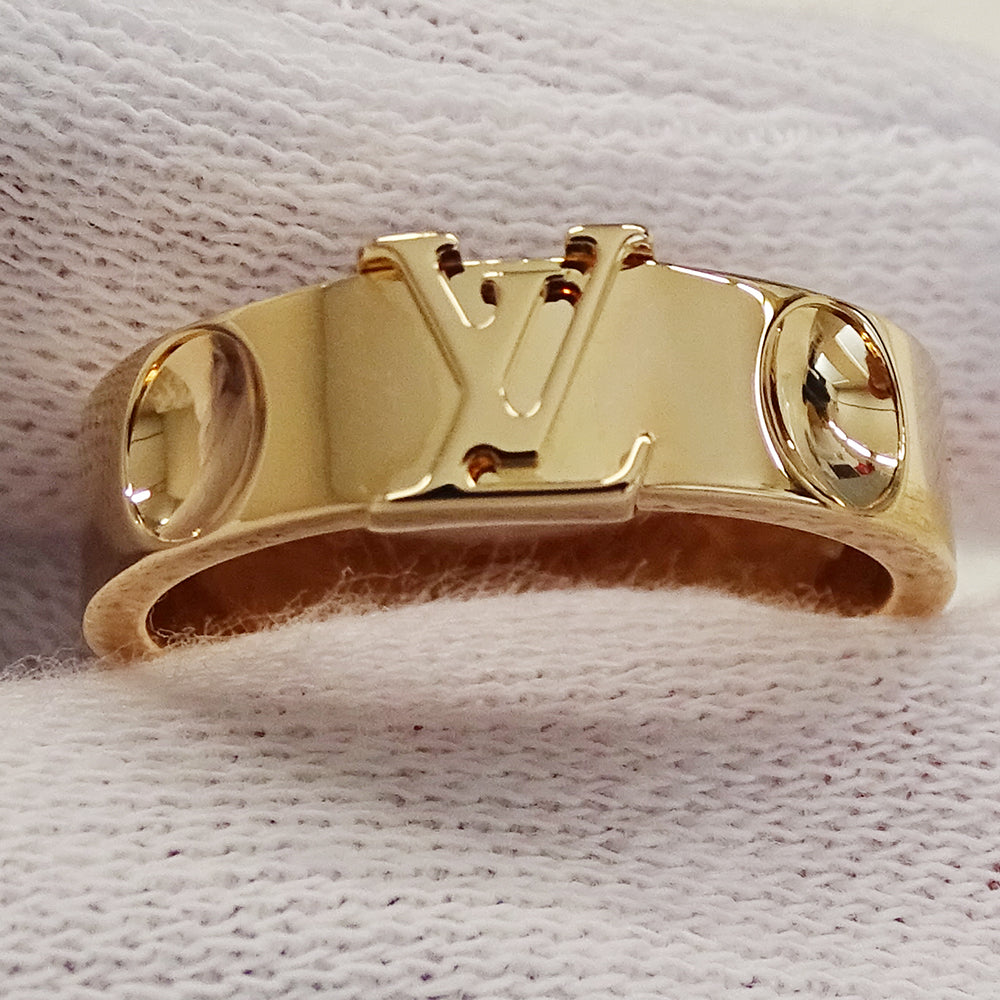 LOUIS VUITTON ルイ・ヴィトン アンプラント LV リング 指輪 750PG ピンクゴールド #51 約11号 レディース Q9K98A 【中古】