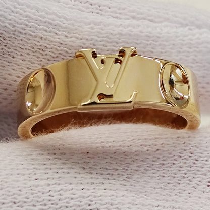LOUIS VUITTON ルイ・ヴィトン アンプラント LV リング 指輪 750PG ピンクゴールド #51 約11号 レディース Q9K98A 【中古】