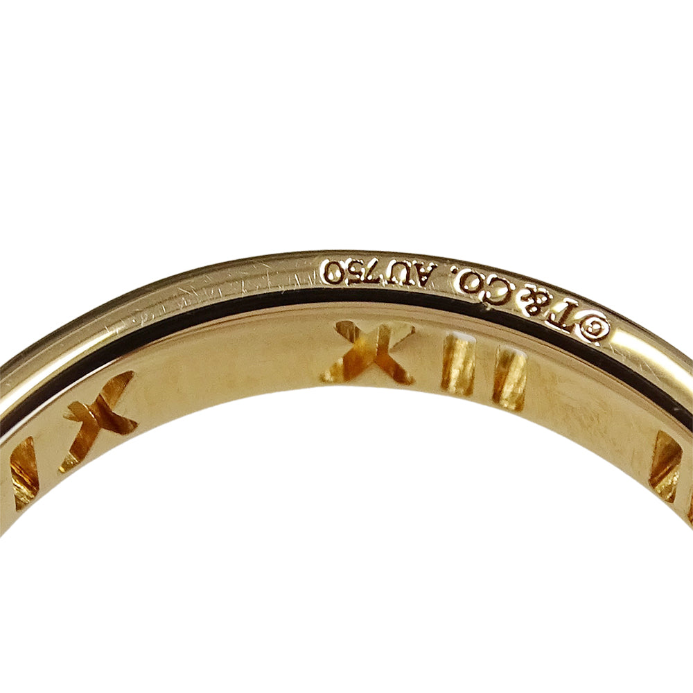 TIFFANY&Co. ティファニー アトラス ピアスド リング 指輪 750PG 4P ダイヤモンド 約11号 ピンクゴールド レディース 【中古】