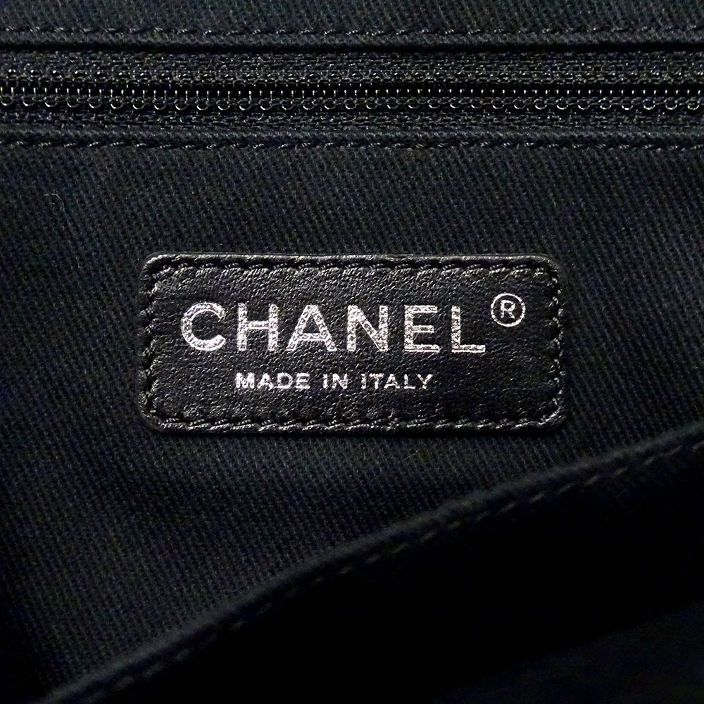 CHANEL シャネル トートバッグ ドーヴィル トートPM グレー シルバー金具 ラフィア レディース 【中古】