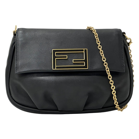 FENDI フェンディ ショルダーバッグ ブラック 8M0276 レザー レディース 【中古】