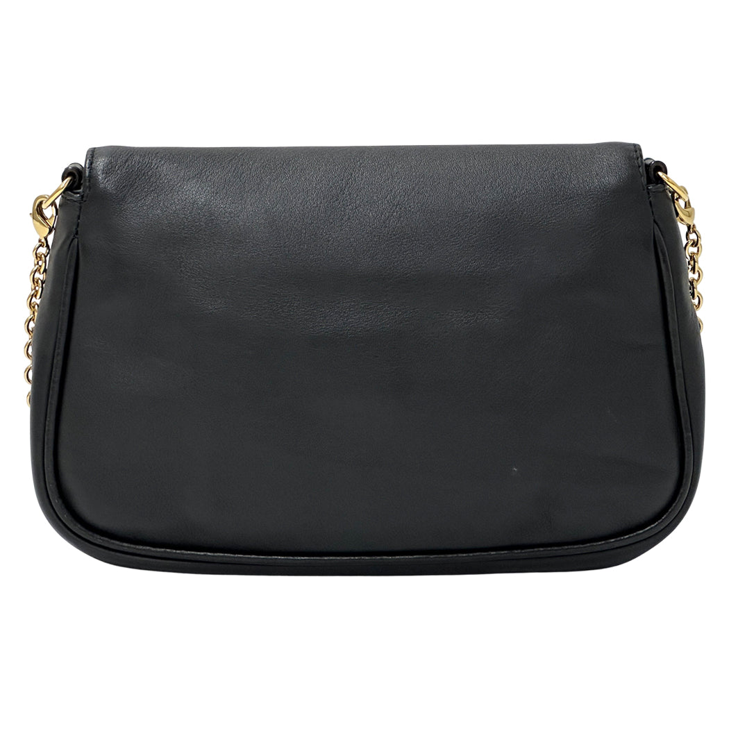 FENDI フェンディ ショルダーバッグ ブラック 8M0276 レザー レディース 【中古】