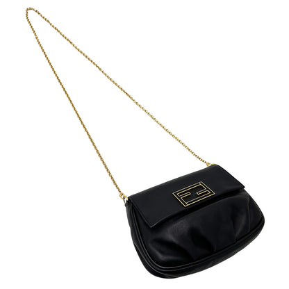 FENDI フェンディ ショルダーバッグ ブラック 8M0276 レザー レディース 【中古】