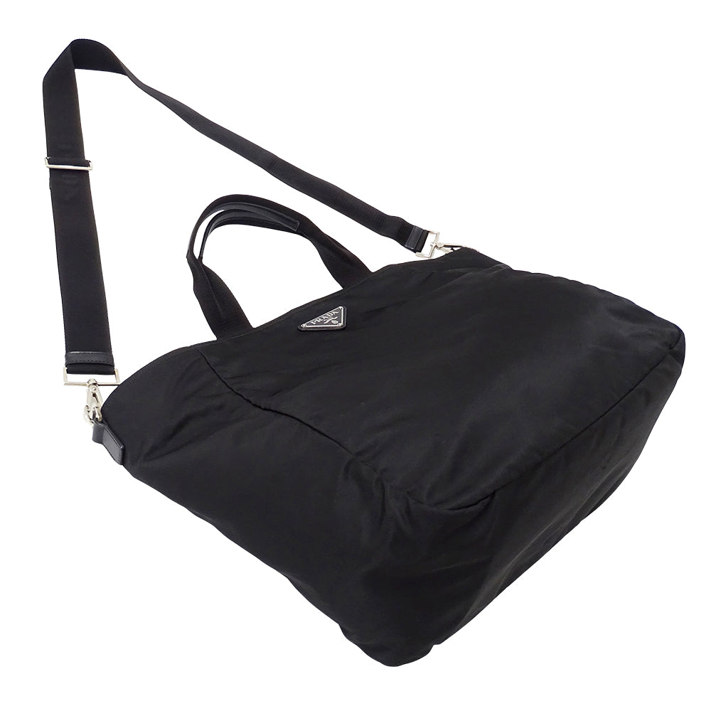 PRADA プラダ トートバッグ ショルダーバッグ 2way ブラック ナイロン レディース メンズ 【中古】