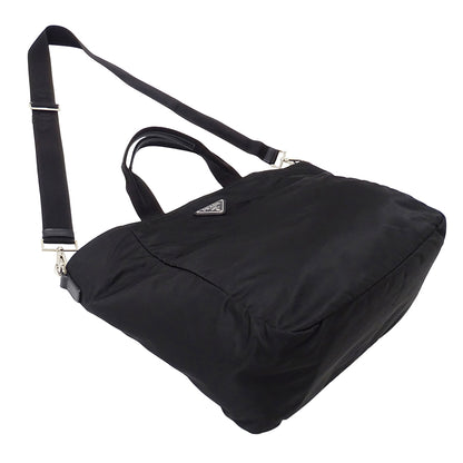 PRADA プラダ トートバッグ ショルダーバッグ 2way ブラック ナイロン レディース メンズ 【中古】