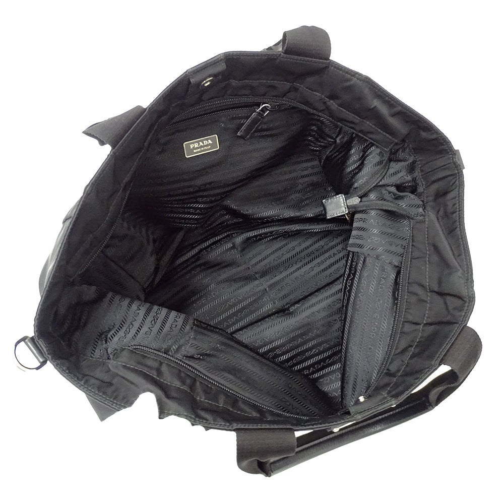 PRADA プラダ トートバッグ ショルダーバッグ 2way ブラック ナイロン レディース メンズ 【中古】