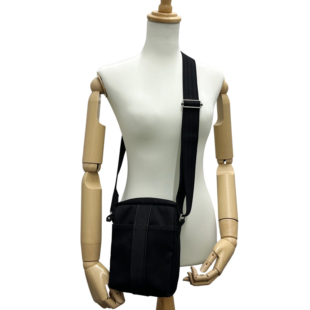 HERMES エルメス ポシェットバンドリエール ショルダーバッグ アカプルコ ブラック シルバー金具 トワルシェブロン レディース 【中古】