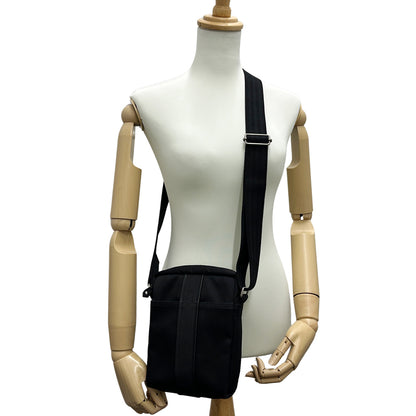 HERMES エルメス ポシェットバンドリエール ショルダーバッグ アカプルコ ブラック シルバー金具 トワルシェブロン レディース 【中古】