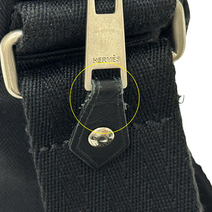 HERMES エルメス ポシェットバンドリエール ショルダーバッグ アカプルコ ブラック シルバー金具 トワルシェブロン レディース 【中古】
