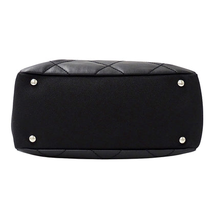 CHANEL シャネル トートバッグ パリビアリッツ ブラック シルバー金具 コーティングキャンバス レディース 【中古】
