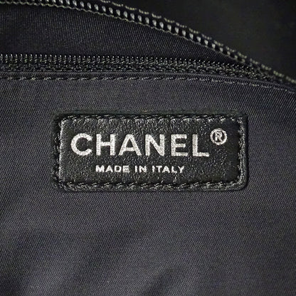CHANEL シャネル トートバッグ パリビアリッツ ブラック シルバー金具 コーティングキャンバス レディース 【中古】