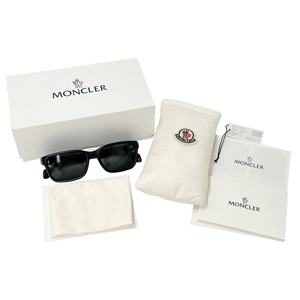 MONCLER モンクレール サングラス ブラック ME8002 メンズ 【中古】