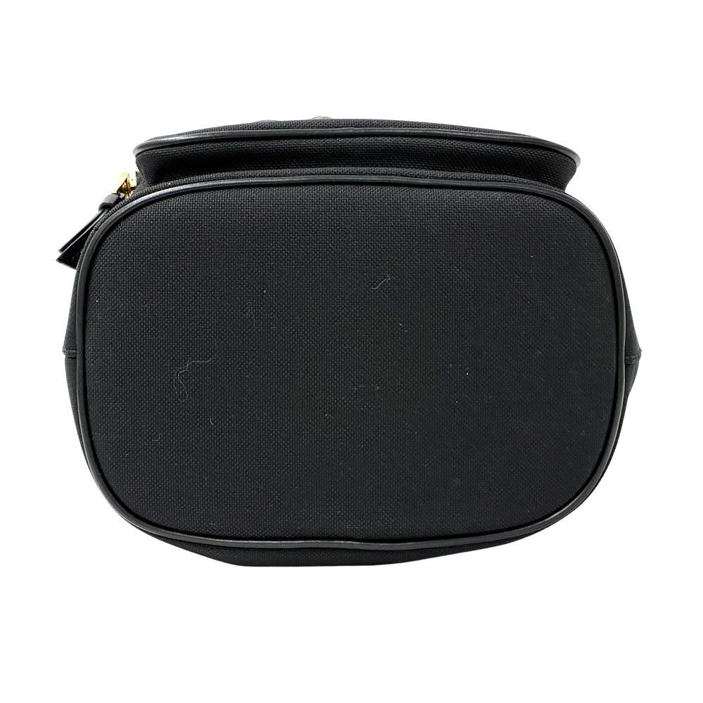 PRADA プラダ 2wayバッグ ロゴジャガード ブラック キャンバス レディース 【中古】
