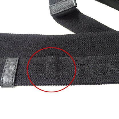 PRADA プラダ ショルダーバッグ ブラック ナイロン メンズ 【中古】