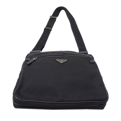PRADA プラダ ショルダーバッグ ブラック ナイロン メンズ 【中古】