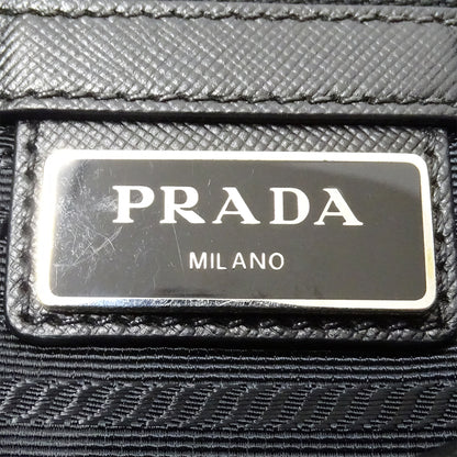 PRADA プラダ ショルダーバッグ ブラック ナイロン メンズ 【中古】